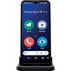 Doro 8200 4G Smartphone Ideale per Senior - Cellulare Resistente all'Acqua - Telefono Anziani - Tripla Fotocamera 16MP - Schermo 6.1 - Tasto SOS con GPS - Suono Chiaro - Base di Ricarica (Blu Scuro)