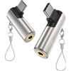 MOSWAG Adattatore USB C a Jack 3,5 mm Tipo ad Angolo Retto - Adattatore Audio AUX in Lega di Zinco per Cuffie - Compatibile con Samsung Galaxy S23 S22