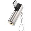 MOSWAG Adattatore per cuffie da USB C a Jack da 3,5 mm di tipo C Dongle audio con microfono ausiliario ad angolo retto Adattatore per cuffie in lega di zinco compatibile con Samsung Galaxy S23 S22