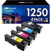 GPC Image Compatibili Cartucce Toner Sostituzione per Dell 1250c 1250 per Dell C1760nw C1765nfw C1765nf 1355cnw 1350cnw 1355cn C1760 C1765 (Nero Ciano Magenta Giallo, 4-Pack)