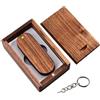 Anloter Chiavetta USB 2.0 da 2 GB, in legno, con scatola di legno (2 GB, noce)