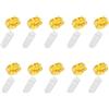 PAWARSO Luci LED a Batteria, 10 Pezzi 1M 10LED Luci Stringa Filo Di Rame Lucine Decorative a Batteria per Natale,Decorazione di Nozze, Matrimonio, DIY, Festa (Bianco Caldo)