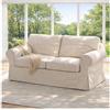 HomeTown Market Copridivano In Tessuto Resistente, Compatibile Con IKEA Ektorp Sofa Cover. Divano Non Incluso (Poliestere Loveseat Beige)