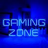 ineonlife Gaming Zone Neon Segno Blu LED Gaming Neon Luce per Wall Decor Lettera Neon Segno Luce per Game Room, Game Zone, Uomo Cave, Regali per i giocatori, Ragazzi, Uomini