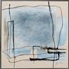 KARE Design Quadro con cornice Dust, blu/grigio chiaro, colori naturali neutri, arte astratta, dettagli dipinti a mano, sala, studio, corridoio, 100x100 cm
