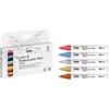 KREUL 16430 - Glass & Porcelain Pen Metallic Set di 5 penne opache con punta media e indeformabile per vetro e porcellana Larghezza della linea circa 2 - 4 mm Colori metallici