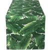 DII Tovaglia DII in 100% poliestere, resistente agli urti, lavabile in lavatrice, con cerniera, per tavoli esterni con ombrello, rotondo, 132,1 cm, a foglia di banana, 4 posti, Banana Leaf, Table Runner 14x108
