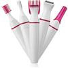 VAWSVOCS Epilatore Sopracciglio Donna Rasoi,Rasoio Elettrico Viso Epilatore Elettrico Trimmer Donna Viso per la depilazione viso, labbra e naso epilatorio viso baffi (Bianco1)
