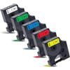 Labelwell 5x Nastro Etichettatore per D1 40913 40916 40917 40918 40919 9 mm x 7 m per Dynmo LabelManager 160 280 300 360D 420P 450D 500TS 120P LabelPoint 150 200 250 300 Labelwriter 450 duo