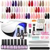 COSCELIA Kit Manicure Semipermanente con 36 W Lampada U-V/Led Unghie, 29 Colori Smalti Semipermanenti Kit Unghie, Nail Desiccant Nail Primer, Kit Manicure E Pedicure