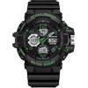 findtime Orologio da uomo sportivo militare, impermeabile, digitale, analogico, tattico, per lavoro all'aperto, orologio da polso elettronico, con grande quadrante con allarme LED, cronometro, Verde