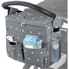 Orzbow Grande Borsa Passeggino,Impermeabile Borsa Neonato Passeggino con Porta Biberon,Multifunzionale Borsa Fasciatoio Passeggino con Divisorio Rimovibile,Fodera Isolata e Capacità di 22L (Grigio)