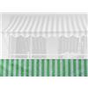 Angerer Paravista per Balcone Design Verde-Bianco, 75 cm, Lunghezza: 6 Metro