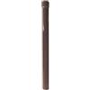 Renoplast® Pluviale in alluminio R50 | 100 cm DN 40 mm marrone semitondo | Grondaia per la pioggia Profili in lamiera per il drenaggio del tetto | Grondaia a innesto per il giardino terrazza balcone