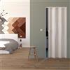 Decor Space Decorspace Porta a soffietto Maya da Interno 83 x h 214 cm in PVC Made in Italy Pino Bianco Small Tinta Unita