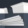 Marbet Design Modanature per soffitti Marbet in polistirolo XPS - Modanature per stucchi di alta qualità, leggere e robuste, dal design moderno - (2 metri E-37-80x80mm) modanatura ad angolo