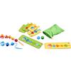HABA 304653 Threading Game caterpillar, 4 double sided task cards and 10 wooden pieces, with game idea for 2 children, ages 18 months and up (Made in Germany)