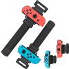 Auarte Bracciali per Just Dance 2024 2023 2022 per Zumba Burn It Up, Bracciali regolabili per Nintendo Switch/Switch OLED Dance, 2 Pezzi Bracciali Compatibile con Joy-con per Adulti Bambini (Nero)