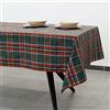 Declea Home Decor Tovaglia Tartan con filo in Lurex, Scozzese Folklore Pattern, Rettangolare per Sala da Pranzo e Cucina, Tovaglia Natalizia Made In Italy, 140 cm x 180 cm, Verde