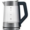Sencor SWK 1795SS - Bollitore in vetro con capacità di 1,7 l, potenza di 2200 W, acciaio inox, luce LED interna, 100% senza BPA, regolazione della temperatura (da 50 °C a 100 °C