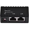 VBESTLIFE Adattatore per iniettore Power Over Ethernet POE Splitter per rete LAN(Nero)