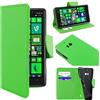 ebestStar - Cover Compatibile con Nokia Lumia 930 Custodia Portafoglio Pelle PU Protezione Libro Flip, Verde [Apparecchio: 137 x 71 x 9.8mm, 5.0'']