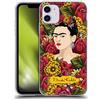 Head Case Designs Licenza Ufficiale Frida Kahlo Pattern Ritratto Floreale Rosso Custodia Cover in Morbido Gel Compatibile con Apple iPhone 11