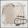 KARE Design Quadro con cornice Dust, grigio/marrone, colori naturali neutri, arte astratta, dettagli dipinti a mano, sala, studio, corridoio, 100x100 cm