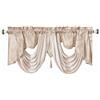 GOHD GOLDEN OCEAN HOME DECOR GOHD Valarie Fancy - Mantovana per finestra, 54 x 18 cm, in taffetà con morbido raso a festone. Aggiungi un tocco di lusso reale alla tua casa (caffè)