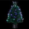 FEERIC CHRISTMAS - Albero di Natale luminoso albero artificiale verde in fibra ottica multicolore H 45 cm