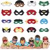 URAQT Maschere di Supereroi, 16 Pezzi BambiniFeltro Mascherine, Maschere Supereroi Per Bambini per Bambini Adulti Mascherata per Feste