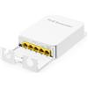 Binardat Switch Gigabit PoE Passthrough da esterno, 1 PoE in 4 PoE Out Extender, IEEE802.3af/at/bt PoE Powered 90W, 10/100/1000Mbps Ethernet, montaggio a parete impermeabile Plug and Play