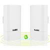 KuWFi Accesso Point Esterno, KuWFi 900Mbps Indoor e Outdoor Point-to-Point Wireless Bridge / CPE Supporta la Soluzione di Trasmissione Remota 2KM per PTP, PTMP