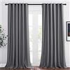 PONY DANCE Tende Termiche per Interni 2 Pezzi L 200 x A 245 cm - Tende Oscuranti con Anelli Pannelli Divisori Tenda Termica Isolante Freddo Tende Camera da Letto Moderna, Grigio