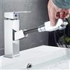 Rubinetto bagno lavabo con doccetta estraibile acciaio inossidabile acqua  calda e fredda con 2 tubi inclusi miscelatore allungabile