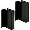 Gedotec Serratura a spinta magnetica nera - H6058 | 2 pezzi Piastra magnetica con maniglia di trazione | Lunghezza del fermo a spinta: 40 mm | Apriporta - Cerniera per porte in vetro