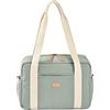 BÉABA, Borsa per pannolini Bambini, diversi Scomparti, 10 tasche, Cerniera trolley-valigie, Tracolla, Borsa termica, fasciatoio, Idrorepellente, Contenitore 16L, Borsa Parigi, verde salvia