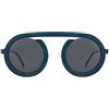 AOOLIA Retrò Occhiali da Sole,Vintage Tondo Metallo Aesthetic Sunshade Occhiali,Lightweight Montatura Estivi Esterni UV400 Protezione Occhiali da Sole per Donna Ragazza Uomo (Blue)