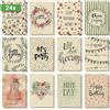 SIGEL Set di cartoline di compleanno A6 | DS702, 24 cartoline, 12 motivi, cartoncino in fibra d'erba, con scritta