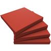 EXTROITALY ECOPELLE Rosso Cuscino da Giardino per Esterni mis.60X60 sp. 5 cm Set di pz.4 Universale per Poltrona,Salotto,SALOTTINO,Divano,DIVANETTO Rattan/MIDOLLINO Tessuto IDROREPELLENTE -Made in Italy-