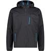 CMP - Giacca in softshell da uomo con cappuccio fisso, Titanio, 50