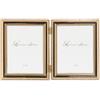 Lawrence Cornici Classic Bead Frame 4x5 incernierato doppio, oro, 2 pezzi