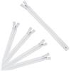 Trimz 15 cm (~ 6 Pollici) Bianco One Way End Stop Zip con 4 mm Denti x 5 Pezzi, Poliestere, 5 unità