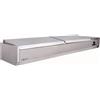 Forcar Vetrina refrigerata per pizza in acciaio inox AISI 201 Modello G-VRX1400-380SS Temp.°C. +2/+8 Dim. cm L.140 P.39.5 H.28.5