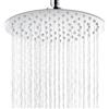 Bubuny Soffione Doccia 8 Pollici, Soffione Doccia Anticalcare a Pioggia in Acciaio Inox 304 Regolabile, Testa Rotonda con Effetto Specchio Lucido per Parete Soffitto, Soffione Doccia da Incasso 20cm