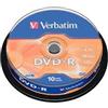 GielleService Confezione 10pz Verbatim DVD-R 16x 4,7 GB 43523