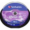 GielleService Confezione 10pz Verbatim DVD+R doppio strato 8x 8,5 GB 43666