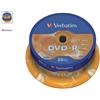 GielleService Confezione 25pz Verbatim DVD+R 16x 4,7 GB 43500