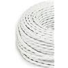 Merlotti Cavo Elettrico Treccia In Tessuto 5 Mt 2x0,75 Colorato Bianco