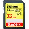 GielleService Scheda Memoria Sandisk Extreme Scheda SDHC 32 GB UHS-I V30 Classe 10 90 MB/s SDSDXVE-032G-GNCIN